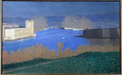 Näkymä Marseillen satamasta Felix Vallottonin (1865-1925) maalaus 1901 Yksityinen kokoelma - Näkymä Marseillen satamasta. Felix Vallottonin (1865-1925) maalaus tekijältä Felix Edouard Vallotton