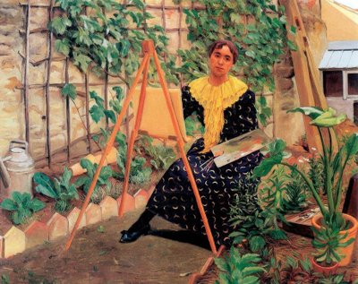 Nuori nainen maalaus tekijältä Felix Edouard Vallotton