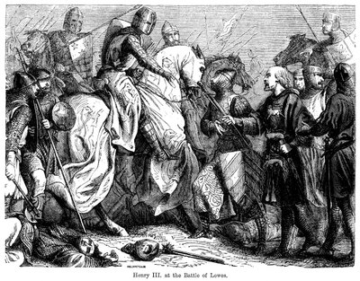 Henrik III Lewesin taistelussa 14. toukokuuta 1264. tekijältä Felix Henri Emmanuel Philippoteaux