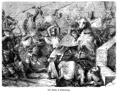 Taillebourgin taistelu, Ranska, 1242. tekijältä Felix Henri Emmanuel Philippoteaux