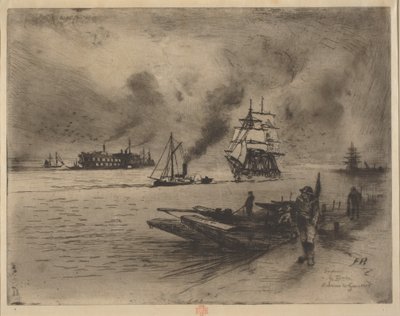 Gravesendin ympäristö, 1883. tekijältä Felix Hilaire Buhot