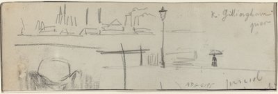 Gillingham Pier, Lontoo [verso] tekijältä Felix Hilaire Buhot