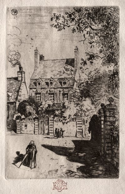 Maakunnassa: House at Orléans, n. 1875. tekijältä Felix Hilaire Buhot