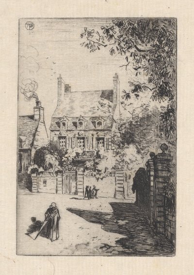 Provinsseissa - Orléans Valognesin talo, 1860-98. tekijältä Felix Hilaire Buhot