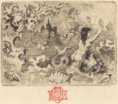 Jacques Cazotten "The Devil in Love" (2. vinjetti) tekijältä Felix Hilaire Buhot