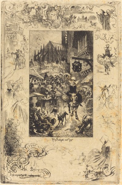 Tein sen, mitä sanoisin hyväksi kaupaksi, 1878. tekijältä Felix Hilaire Buhot