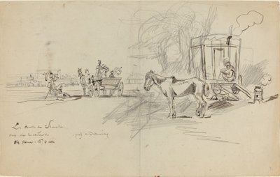 Deauvillen kilpailut, 1874. tekijältä Felix Hilaire Buhot