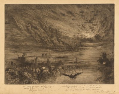 Les Esprits des Villes Mortes Spirits from the Cities of the Dead, 1885. tekijältä Felix Hilaire Buhot