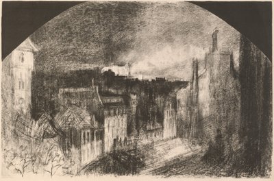 Montmartre 14. heinäkuuta (Bastille-päivä Montmartressa) tekijältä Felix Hilaire Buhot