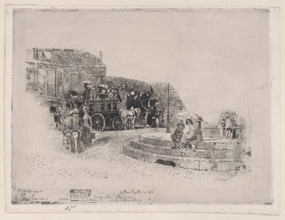 Place Pigalle vuonna 1878, 1878-1898. tekijältä Felix Hilaire Buhot