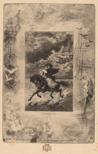 Ryno et Hermangarde Ryno ja Hermangarde, 1847-1898. tekijältä Felix Hilaire Buhot
