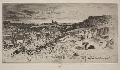 Kappeli Saint-Michel LEstressä, 1881. tekijältä Felix Hilaire Buhot