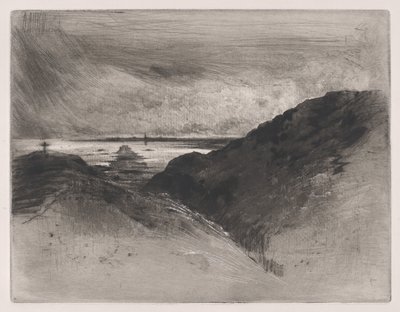 Cliff - Saint-Malon lahti, 1889-90. tekijältä Felix Hilaire Buhot