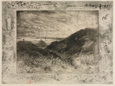 Kallio: Saint-Malon lahti, 1886-1890. tekijältä Felix Hilaire Buhot