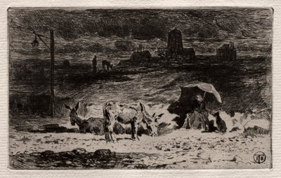 Aasit Caillesin kukkulalla, n. 1875. tekijältä Felix Hilaire Buhot