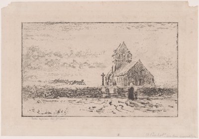 Jobourgin kirkko, 1887. tekijältä Felix Hilaire Buhot