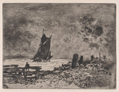 Pikku merijalkaväki – Medwayn matkamuisto, 1879. tekijältä Felix Hilaire Buhot