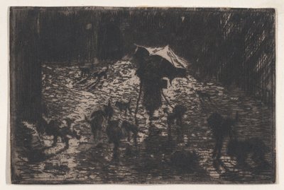 The Night Prowlers Les Noctambules, 1865-98. tekijältä Felix Hilaire Buhot