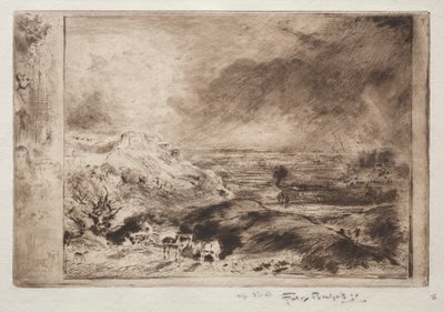 The Storm, Constablen jälkeen, n. 1875. tekijältä Felix Hilaire Buhot