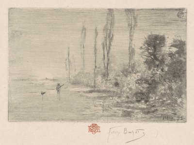 Syysaamu Syksyinen iltapäivä, 1875. tekijältä Felix Hilaire Buhot