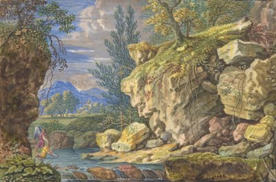 Maisema Tobiaksen ja enkelin kanssa, 1600-1700-luvun alku. tekijältä Felix Meyer.