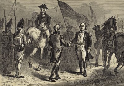 Kenraali Lincoln vastaanottaa Cornwallisin miekan kenraali O