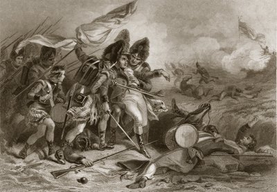 Pakenhamin kuolema New Orleansin taistelussa, pubi. 1860 tekijältä Felix Octavius Carr Darley