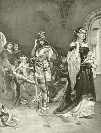 Hamlet. Näytöksen IV kohtaus V (kaiverrus) tekijältä Felix Octavius Carr Darley