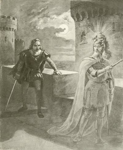 Hamlet. I näytös, kohtaus V (syväpaino) tekijältä Felix Octavius Carr Darley