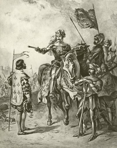Kuningas Henry Fifth V. IV näytös, kohtaus VII (syväpaino) tekijältä Felix Octavius Carr Darley