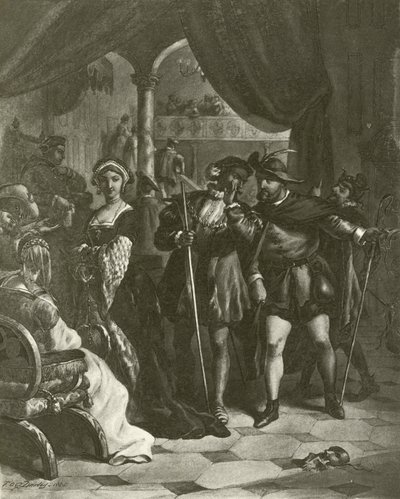 Kuningas Henrik VIII. I näytös, kohtaus IV (syväpaino) tekijältä Felix Octavius Carr Darley