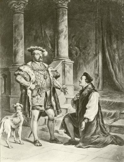 Kuningas Henrik VIII. V näytös - kohtaus I (syväpaino) tekijältä Felix Octavius Carr Darley