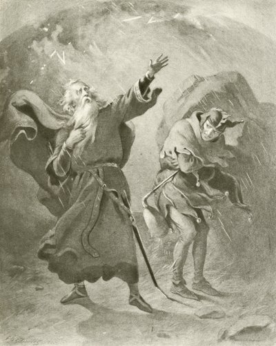 Kuningas Lear. näytös III, kohtaus II (syväpaino) tekijältä Felix Octavius Carr Darley