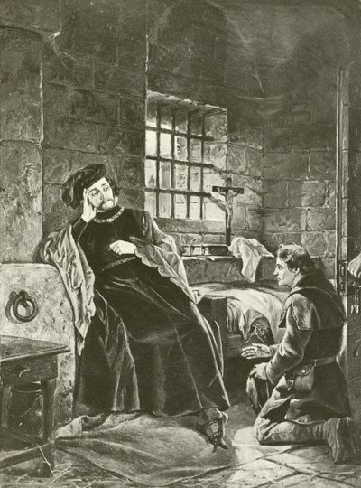Kuningas Richard Toinen. V näytös, kohtaus V (syväpaino) tekijältä Felix Octavius Carr Darley