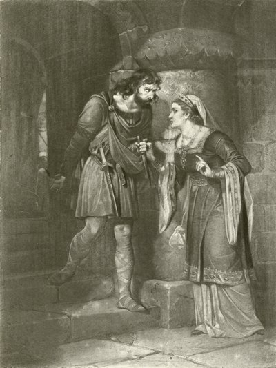 Macbeth. näytös II, kohtaus II (syväpaino) tekijältä Felix Octavius Carr Darley