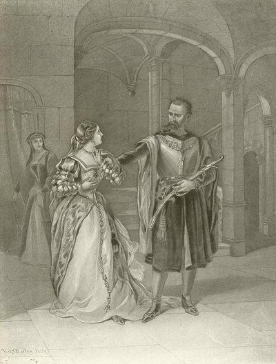 Othello. IV näytös, kohtaus II (syväpaino) tekijältä Felix Octavius Carr Darley
