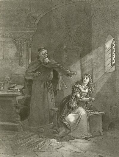 Romeo ja Juulia. V näytös, kohtaus III (syväpaino) tekijältä Felix Octavius Carr Darley