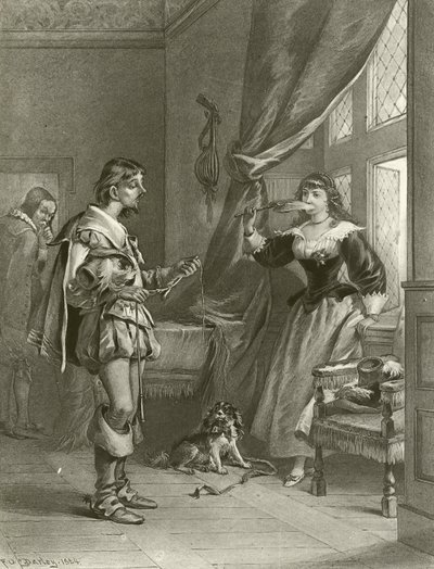 The Merry Wives of Windsor. Näytös III, kohtaus IV (syväpaino). tekijältä Felix Octavius Carr Darley
