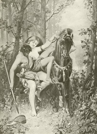 Venus ja Adonis. Runot (kaiverrus) tekijältä Felix Octavius Carr Darley