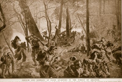Ranskalaiset ja saksalaiset läheltä Argonnen metsässä, 1914-1919 tekijältä Felix Schwormstadt