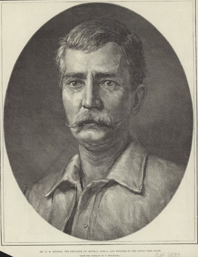 Henry Morton Stanley (kaiverrus) tekijältä Felix Stone (after) Moscheles
