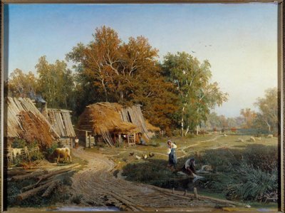 Fjodor Vasiljevin kylämaalaus (Fjodor Aleksandrovitš, Fjodor Aleksandrovitš Vasiljev (1850-1873) (ec.rus.) 1869 Eremitaaši, Pietari tekijältä Feodor Alexandrovich Vassiliev