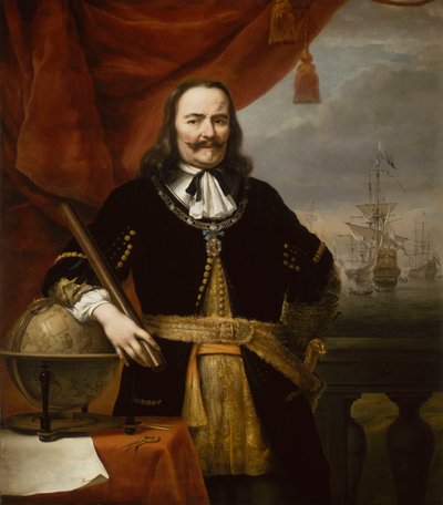 Michiel Adriaenszoon de Ruyter, Yhdistyneiden maakuntien kenraaliluutnantti (1607-1676). tekijältä Ferdinand Bol