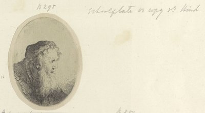 Oude mies laittaa baardin Kokoelma kahdeksankymmentäviisi alkuperäistä vedosta (sarjan nimi) tekijältä Ferdinand Bol