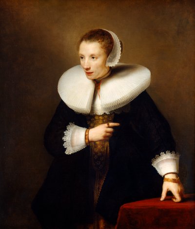 Tuntemattoman naisen muotokuva, n. 1642-44 (öljy kankaalle) tekijältä Ferdinand Bol