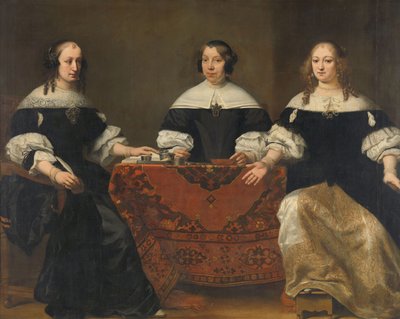 Muotokuva Leprozenhuisin kolmesta Regentsissasta, Amsterdam, n. 1668 tekijältä Ferdinand Bol