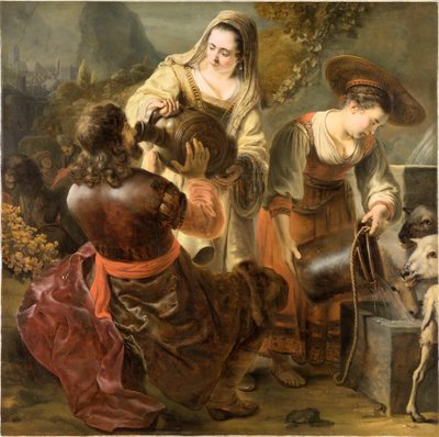 Rebecca ja Eliezer kaivolla, n. 1645. tekijältä Ferdinand Bol