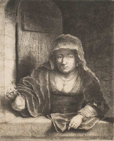 Nainen päärynällä, 1600-luku. tekijältä Ferdinand Bol