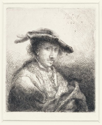 Nuori mies pukeutunut hattu, 1642 tekijältä Ferdinand Bol