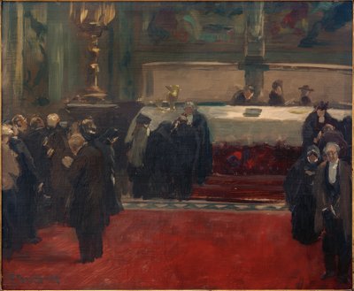 Luonnos maalaukselle Pyhä ehtoollinen tekijältä Ferdinand Brutt